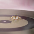 Disco Glam Gold & Diamond  Finger Ring,,hi-res view 1