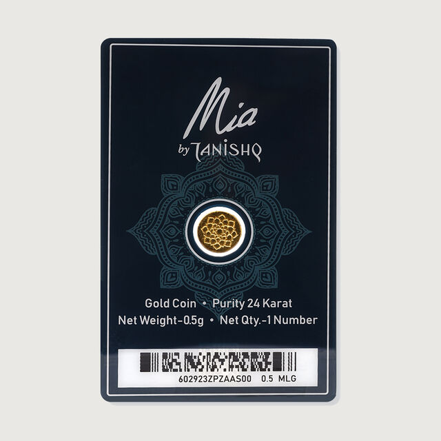 0.5 GM 24 Karat Lotus Coin,,hi-res image number null