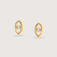 Shimmering Eye 14 Kt Gold and Diamond Stud Earrings,,hi-res view 3