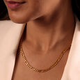 Figaro Link 22 Kt Gold Chain,,hi-res view 2