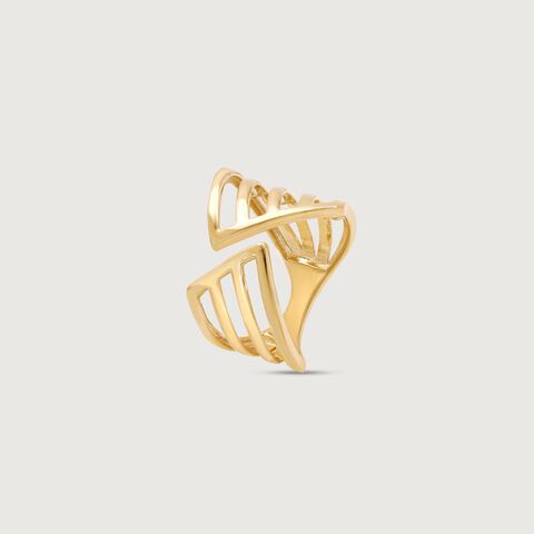 Bold Matrix Gold Ring