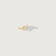 Architectural Poised Diamond Platinum Gold Ring,,hi-res view 3