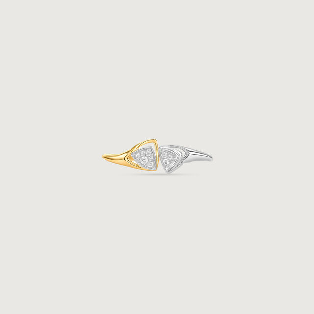 Architectural Poised Diamond Platinum Gold Ring,,hi-res image number null