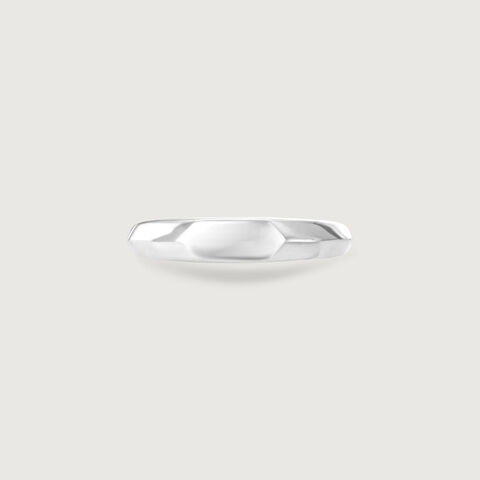 Matte Block Silver Ring