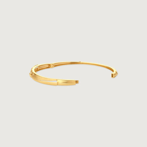 Radiant Asymmetric Gold Bangle