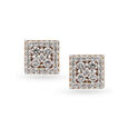Diamond Stud Earrings in Geometric Design,,hi-res view 1
