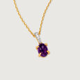 Mystical Charm Amethyst & Diamond Pendant,,hi-res view 4