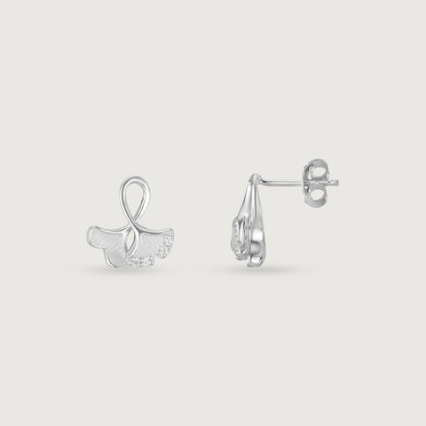 Twin Glow Silver Stud Earrings