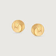 Harmonious Radiant Gold Stud Earrings,,hi-res view 3
