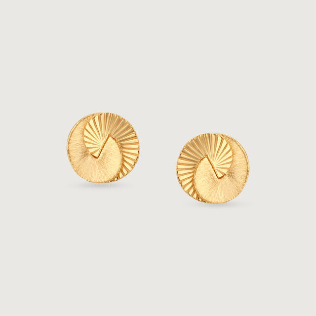 Harmonious Radiant Gold Stud Earrings,,hi-res image number null