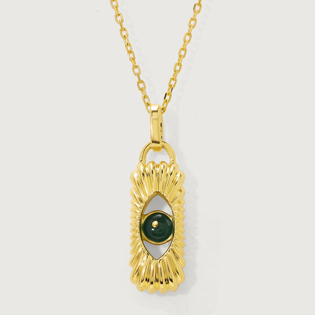 Elegant Enchantment 18KT Chain Emerald Pendant with chain,,hi-res image number null