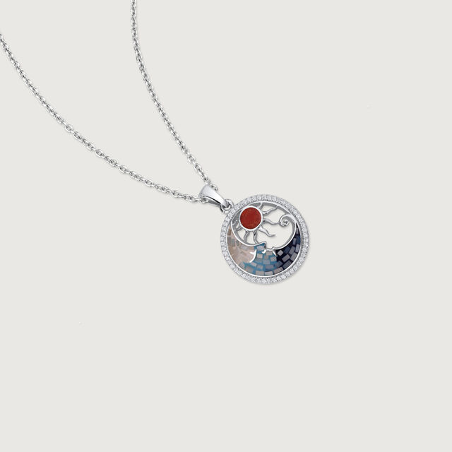 Mother of Pearl Sunny Silver Pendant,,hi-res image number null