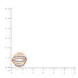 14KT White And Rose Gold Diamond Stud Earrings,,hi-res view 4