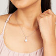 Serene Pearl Silver Pendant & Chain,,hi-res view 2