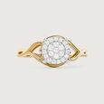 Twilight Circle Gold & Diamond Finger Ring,,hi-res view 3