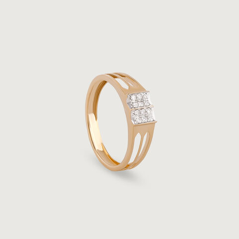 Minimalist Vibes Gold & Diamond Ring for Men