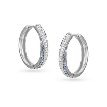 925 Silver Lovely Hoop Earrings