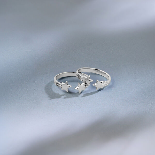 Twinkle Star Silver Toe Ring,,hi-res image number null
