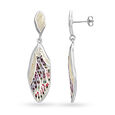 Silver Drop Earrings with Pearl,,hi-res view 2