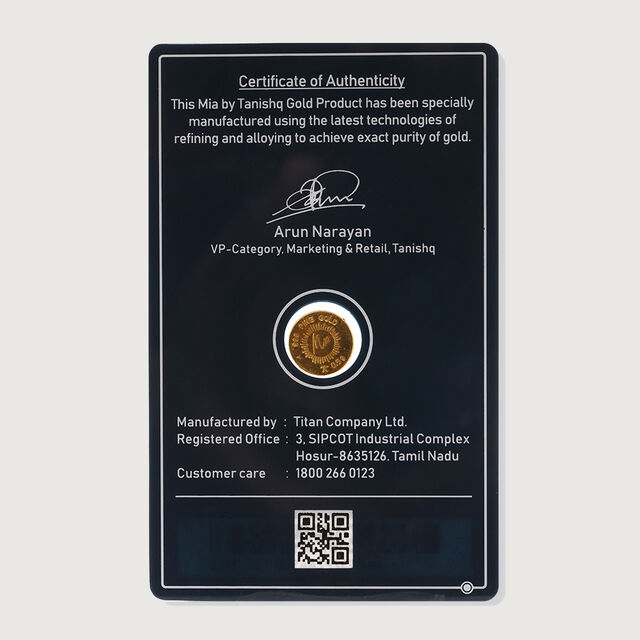 0.5 GM 24 Karat Lotus Coin,,hi-res image number null