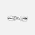 Sparkling Infinity Silver Finger Ring,,hi-res view 3