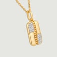 Sculptural Geometric Diamond Pendant,,hi-res view 4