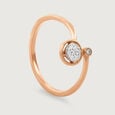Shimmering Halo Gold & Diamond Finger Ring,,hi-res view 4