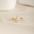 Stackable Lippan Art Gold & Diamond Finger Ring,,hi-res view 1
