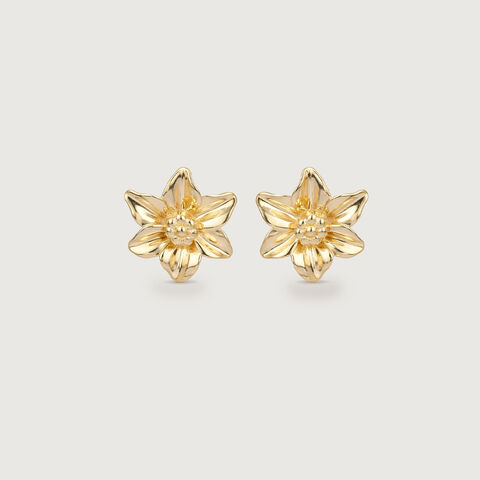 Blooming Radiance Gold Stud Earrings