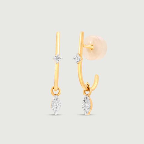 Dainty Blink Diamond Hoop Earrings