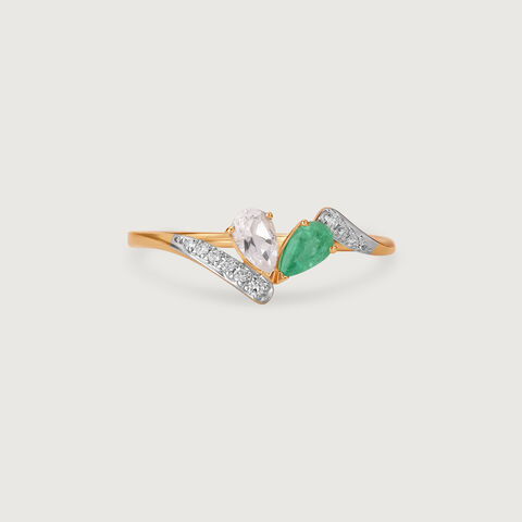 Evergreen Love Diamond & Gold Ring