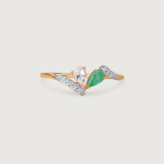 Evergreen Love Diamond & Gold Ring,,hi-res image number null