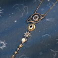 Stellar Elegance The Cosmic Droplet 14KT Diamond Necklace,,hi-res view 1