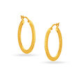 22 KT Yellow Gold Stylish Classy Hoop Earrings,,hi-res view 1