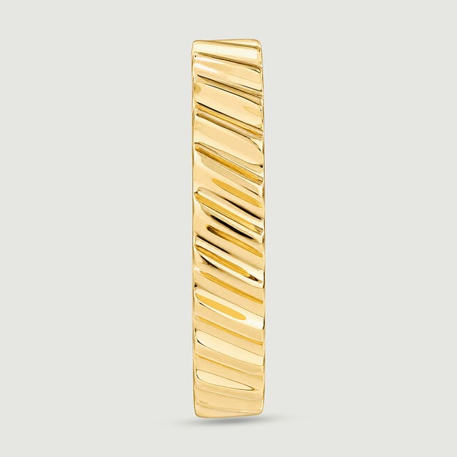 Edgy Grooved Gold Ring,,hi-res image number null