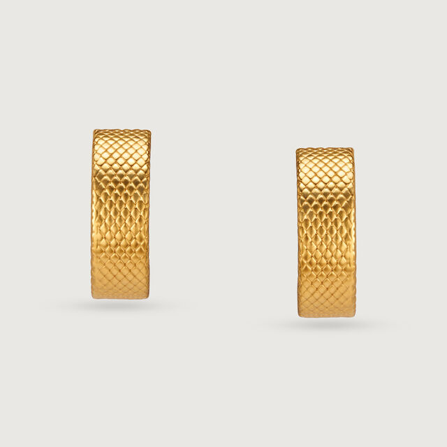 22KT Yellow Gold Elegant Stud Earrings,,hi-res view 2