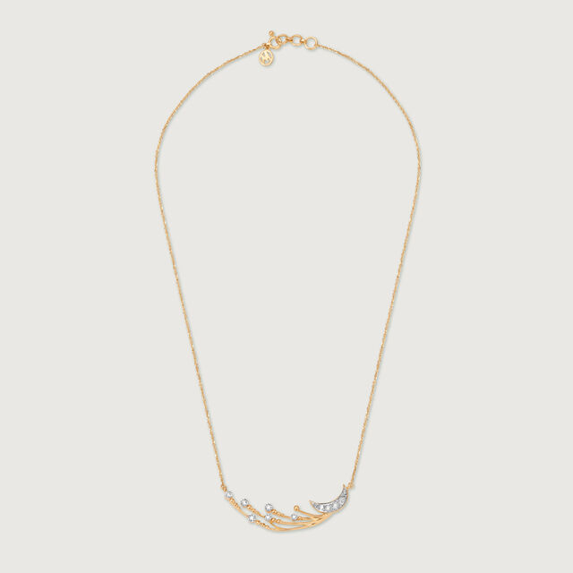 Crescent Comet's Glimmer 14KT Diamond Necklace,,hi-res image number null