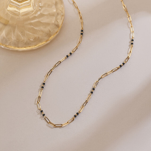 Sleek Geometric Gold Mangalsutra,,hi-res image number null