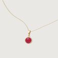 Structured Sleek Ruby Gold Pendant,,hi-res view 5