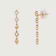 Sequin Glam Gold & Diamond Drop Earrings,,hi-res view 4