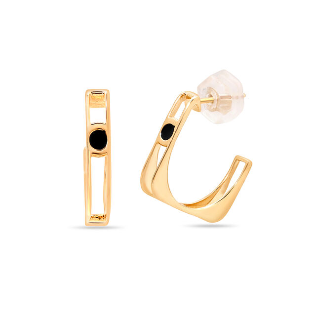 14KT Yellow Gold Charming Sleek Stud Earrings,,hi-res view 2