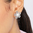 Timeless Pearl Silver Stud Earrings,,hi-res view 2