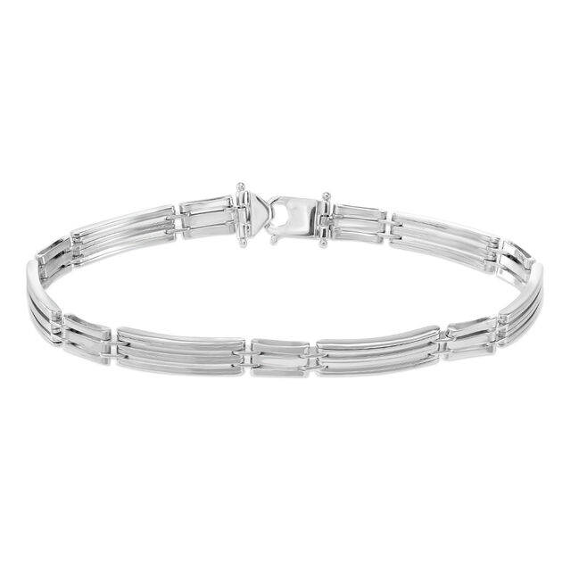 925 Silver Subtle Bold Bracelet for Men,,hi-res view 1