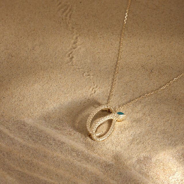 Verdant Serpent Gold Pendant,,hi-res image number null