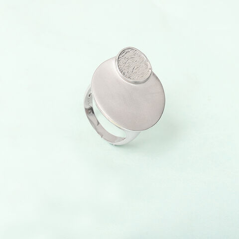 Textured Shine Silver Finger Ring
