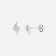 Elegant Swirl Silver Stud Earrings,,hi-res view 4