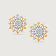 Spectral Glow 14 Kt Gold and Diamond Stud Earrings,,hi-res view 3
