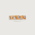 Zigzag Radiance Gold & Diamond Finger Ring,,hi-res view 4