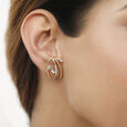 14KT Yellow Gold Mesmerizing Flourish Diamond Stud Earrings,,hi-res view 1