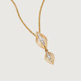 Breezy Elegance 14 Kt Gold & Diamond Pendant,,hi-res view 4